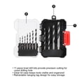 thumbnail image 2 of Hyper Tough 12-Piece Brad Point Drill Bit Set,Clear Lid Case, 2 of 7