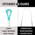 thumbnail image 3 of 2 Pack Stainless Steel Tongue Cleaner Grip Grade Kit Halitosis Treatment, 3 of 8