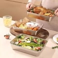 thumbnail image 4 of Stainless Steel Food Storage Containers With Lids Airtight Preservation Boxes For Refrigerator Picnic BBQ Multipurpose Trays 1pc Storage Container Meal Prep Containers with Lids 4 Cup Glass Storage, 4 of 4