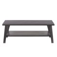 thumbnail image 1 of CorLiving Hollywood Mid-Century Modern Dark Grey Engineered Wood Two-Tier Indoor Coffee Table, 1 of 8