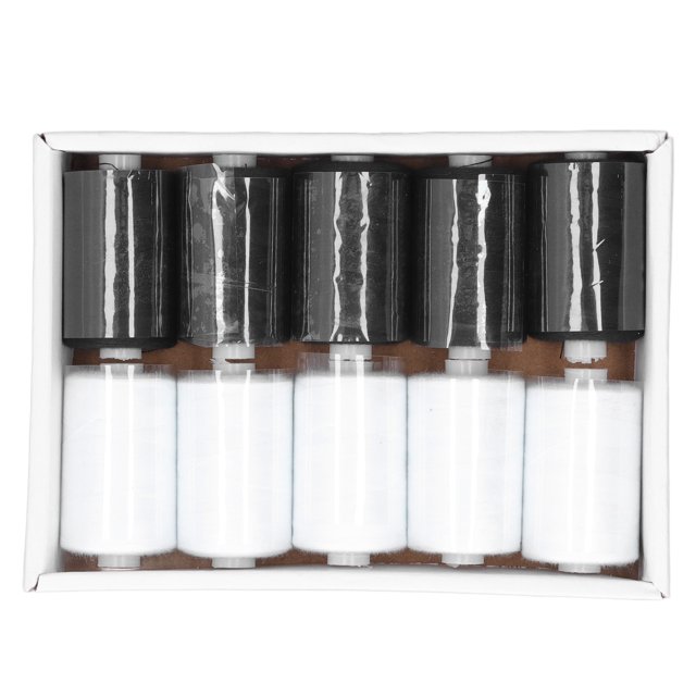 Threadfor Couture, 10 Pcs Fil à Coudre Noir Fil de Machine à Coudre Fil Blanc Valeur Imbattable