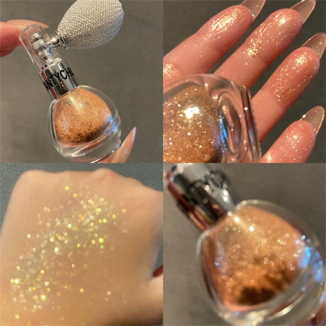 SharkTRUE COD Brightening Glitter Powder Spray High Gloss Shimmer Powder For Makeup Body
