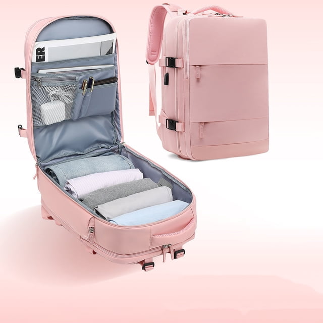 Meitianfacai Grand Sac à Dos de Voyage Imperméable Sac à Dos de Randonnée Sac à Dos USB Rangement Grande Capacité Sac de Voyage Multifonctionnel pour Articles Mouillés et Secs