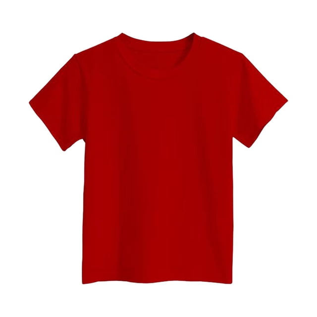 T-shirts Unis pour Tout-Petites Filles, Hauts à Manches Courtes pour Filles, Col Ras du Cou, Hauts d'Été pour Adolescentes, Ensembles pour Filles 3-4 Ans, Tenue pour Fille