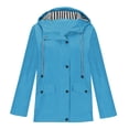 thumbnail image 1 of AherBiu Manteau de Pluie pour Femme avec Capuchon, Coupe-Vent Léger Ajustable, Imperméable, Randonnée, Voyage, Vêtement d'Extérieur, 1 of 4