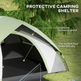 thumbnail image 4 of Outsunny 2 Man Camping Tent, 3000mm Waterproof Family Tent, Grey and Green, 4 of 10