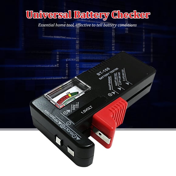 LNGOOR Mixfeer Testeur de Pile Checker Universel Testeur de Pile pour AA AAA C D 9V 1.5V Piles à Bouton Petit Électromètre Domestique Niveau de Pile Test Meter