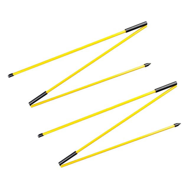 S SÉRENABLE 2 Pièces Bâtons d'Alignement de Golf 48 Pouces pour Swing Pratique Swing de Golf Mettre Jaune