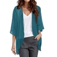 thumbnail image 1 of 2025 Cardigan Transparent à Manches Courtes pour Femmes à Manches Longues pour Robe Cardigan en Mousseline à devant Ouvert Cardigans pour Femmes Haut à Rayures, 1 of 4