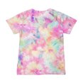 thumbnail image 4 of Hauts d'Été Décontractés Filles Garçons Mode Manches Courtes Dégradé Imprimé Hauts Col Rond Enfant T-Shirt Ample d'Été, 4 of 6