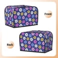 thumbnail image 3 of Toaster Cover 2 Slice Vintage Groovy Flowers Dustproof Bread Maker Cover Fingerprint Bakeware Protection Wide Slot Toaster Bag Reusable Kitchen Small Appliance Cover TC278, 3 of 6