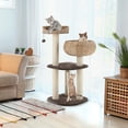 thumbnail image 4 of Gymax 41'' Hand-Made Cat Tree Tower Natural Bowl Shaped w/ 2 Perch, 4 of 10