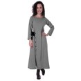 thumbnail image 1 of Moomaya Robe Maxi à Manches Longues, Longue, Boutonnée, Unie, Décontractée, Fendue, 1 of 6