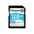 thumbnail image 1 of Kingston Canvas Go! Plus - Flash memory card - 128 GB - Video Class V30 / UHS-I U3 / Class10 - SDXC UHS-I, 1 of 15