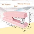 thumbnail image 2 of Stapler, Office Stapler, Small Staplers for Desk, Pink, 2 of 7