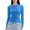 Blue, variant on Women’s Slim Long Sleeve Round Neck Crop Top Tee Shirt Basic Solid Tight Fit Cropped Workout Yoga