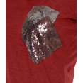 thumbnail image 4 of Moomaya T-shirt à Col Rond pour Femmes à Manches Courtes avec Poche Appliquée à Paillettes - RY, 4 of 6