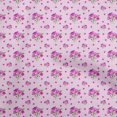 thumbnail image 1 of oneOone Rayon Fuschia Pink Fabric Floral Craft Projects Decor Fabric Printed By The Yard 56 Inch Wide, 1 of 4