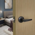 thumbnail image 3 of of Lever Keyed Entry Door Lever Handle Lock Universal Door Knob Hardware Nickel Brushed Color (MRCA), 3 of 5