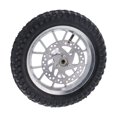 thumbnail image 3 of Rubber Tyre, Durable Front Wheel  For 47cc 49cc 2 Stroke Mini Dirt Bike Silver, 3 of 8