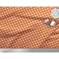 thumbnail image 3 of Soimoi Orange polyester Crepe Fabric Pink Heart Decor Fabric Printed Yard 52 Inch Wide, 3 of 5