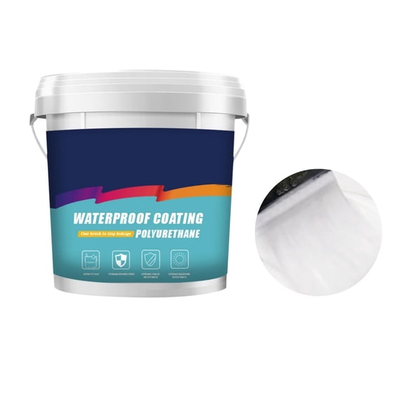 Polyurethane Waterproof Coating - 300ml Water-Based Leak Repair Sealant for Roofs, Walls, Concrete, Metal & Wood - DIY Crack & Hole Filler - Exterior Protection Against Rain & Moisture