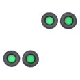 thumbnail image 1 of QualitChoice Coussinets d'Oreilles pour Casque de Jeu Rond en Cuir Manches en Maille Remplacement pour Skullcandy HES2.0 Vert 2Ensemble, 1 of 6