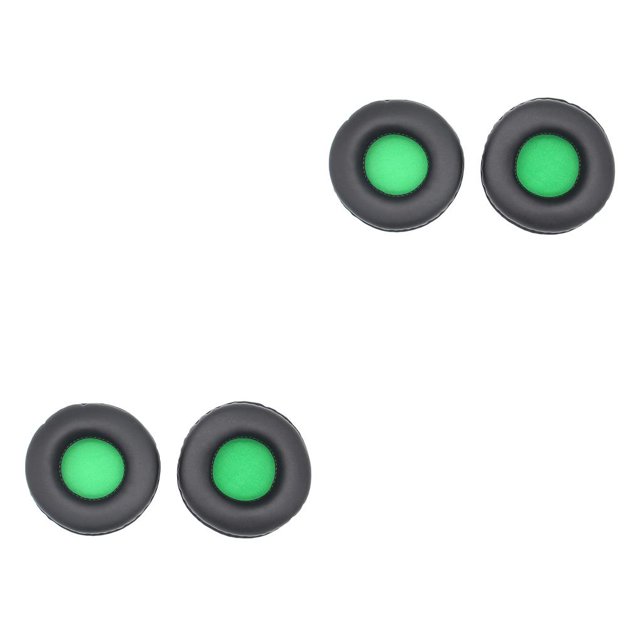 QualitChoice Coussinets d'Oreilles pour Casque de Jeu Rond en Cuir Manches en Maille Remplacement pour Skullcandy HES2.0 Vert 2Ensemble