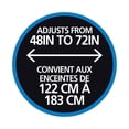 thumbnail image 2 of Mainstays Smart Rods Permanent-Mount Curved Shower Rod, 48" to 72", 2 of 6