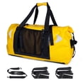 thumbnail image 1 of AFISHTOUR Motorcycle Waterproof Duffel Bag, 65L Motorcycle Dry Bag with Quick-fixed Straps for Travel, Kayaking, Camping (Yellow), 1 of 9