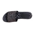 thumbnail image 2 of Cameland Women's Summer New Plus Size Frosted Sequin Line Over Beach Flats Light Sandals, 2 of 9