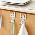 thumbnail image 1 of 2Pcs Stainless Steel Lovers Shaped Hook Kitchen Hanger Clothes Storage Rack Tool, 1 of 5