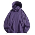 thumbnail image 2 of LOVZFMLL Jackets for Men's Solid Color Outdoor Sunscreen Climb Sport Run Pocket Zipper Long Sleeved Hooded, 2 of 7