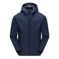 thumbnail image 1 of LSLJS Men's Four Seasons Jacket Outdoor Mountaineering Solid Color Jacket( Dark Blue, M), 1 of 3