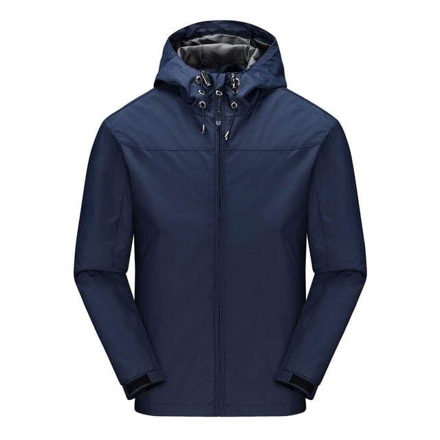 LSLJS Men's Four Seasons Jacket Outdoor Mountaineering Solid Color Jacket( Dark Blue, M)