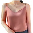 thumbnail image 1 of Timegard Womens Camisole Tops Spaghetti Strap V Neck Sleeveless Tank Tops Solid Color Comfy Shirts, 1 of 5