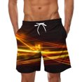 thumbnail image 1 of Styesk Mens Shorts Men Fashion Printed Elastic Waistband Drawstring Pocket Beach Pants, 1 of 4