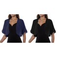 thumbnail image 1 of (2-Pack) Kcodviy Women Solid Mesh Cardigan for Women Open Front Irregular Short Sleeve Loose Open Back Sweater Cardigan Beach Holiday Tops, 1 of 6