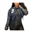 thumbnail image 1 of Women Varsity Jacket Long Sleeve Cropped Baseball Jacket Bomber Coats, 1 of 3