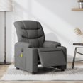 thumbnail image 1 of vidaXL Electric Massage Recliner Chair Dark Grey Fabric, 1 of 5