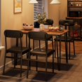 thumbnail image 4 of IdealHouse 5-Piece Dining Table Set with Upholstered Chairs, Space-Saving Kitchen Table for Small Spaces, Retro, 4 of 7