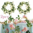 thumbnail image 1 of 2 Pcs Fleurs de Cerisier Artificielles Imitation Réaliste Rotin Fleurs de Cerisier Fausses Vigne de Cerisier Réutilisable Suspendue pour Jardin Maison, 1 of 8