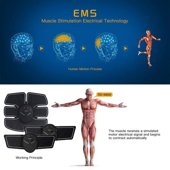 Abs Stimulator Ultimate Muscle Toner, EMS Abdominal Toning Belt for Men and Women, Arm and Leg Trainer, Office, Home Gym Fitness Equipment