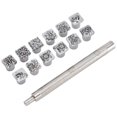 thumbnail image 2 of 12Pcs Stamping Punch Tool Tang Dynasty Flower Design DIY Vegetable Leather Stamper 1Pc Handle, 2 of 14