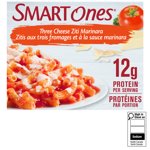 Smart Ones Three Cheese Ziti Marinara Frozen Meal, 255g