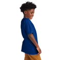 thumbnail image 2 of Hanes Beefy-T Boy`s T-Shirt, XS, Deep Royal, 2 of 3