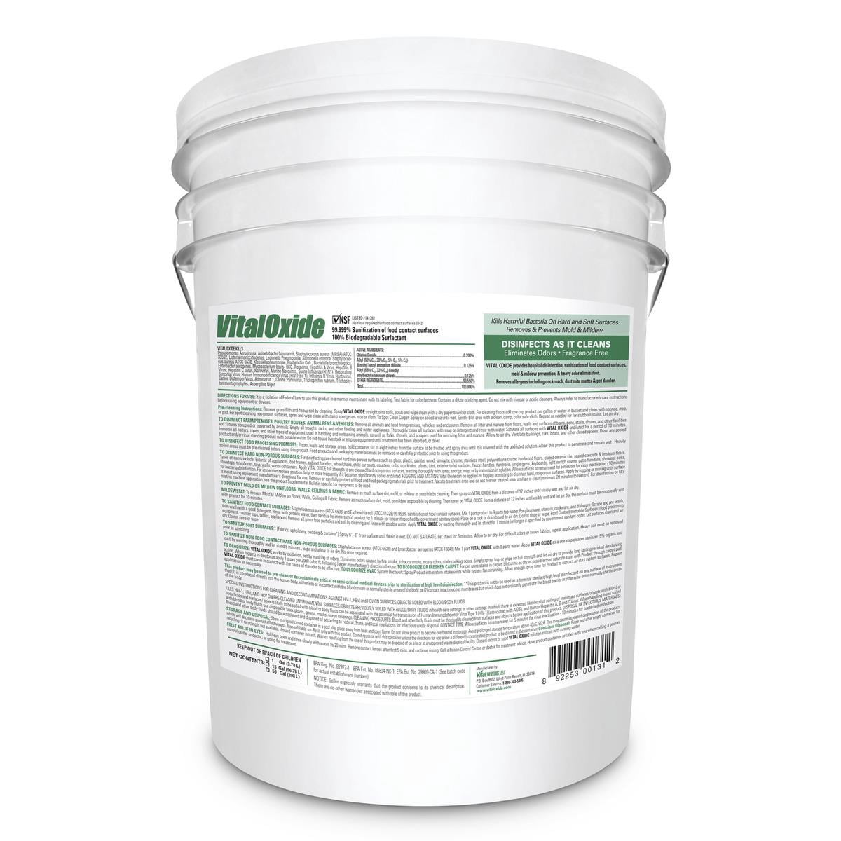 Vital Oxide Disinfectant Cleaner, 5 Gallon Pail