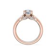 thumbnail image 3 of 1.20 T.C.W Asscher Shape Natural Diamond Latest Design Solitaire Wedding Ring for Ladies Solid 14K Rose Gold Size 8, 3 of 8