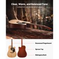 thumbnail image 2 of KFFKFF Cutway Acoustic Guitar, 41 in, 6-String, Natural Solid Spruce Top Guitar, Beginner Bundle with Gig Bag, Tuner, Strap, Steel Strings, Picks, Capo, 2 of 9