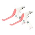 thumbnail image 2 of Siruishop 2 Pieces Bike Brake Lever Three Finger Compatibility Replacement Accessories White and Pink, 2 of 8